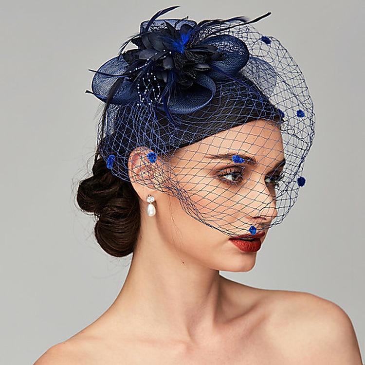 Retro / vintage 1950-tallet 1920-tallet Hodeplagg Party-kostyme Fascinator-hatt Dame Maskerade Fest / aften Utdrikningslag Voksne Hodeplagg 2025 - $21.99 –P6