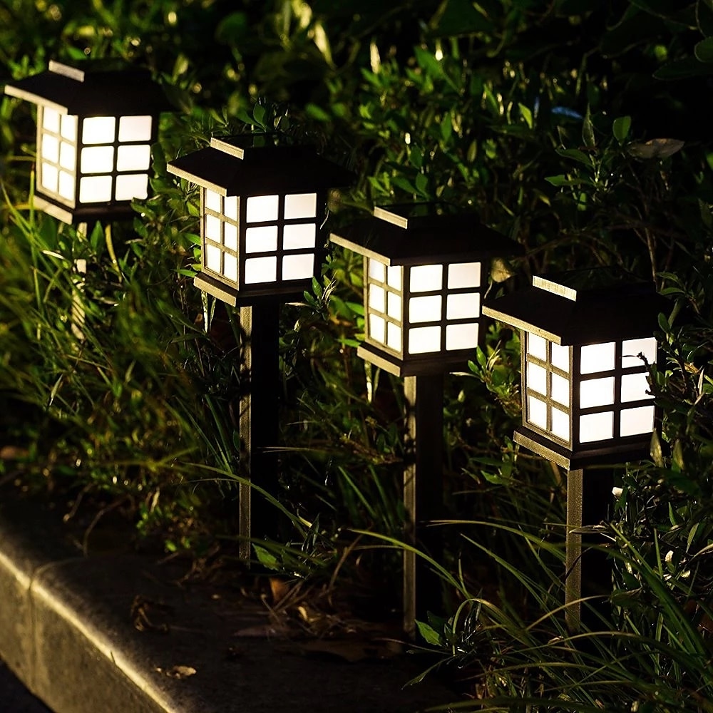 2/4/6x lámpara solar girasol luz solar iluminación de jardín lawn lámparas decorativas 