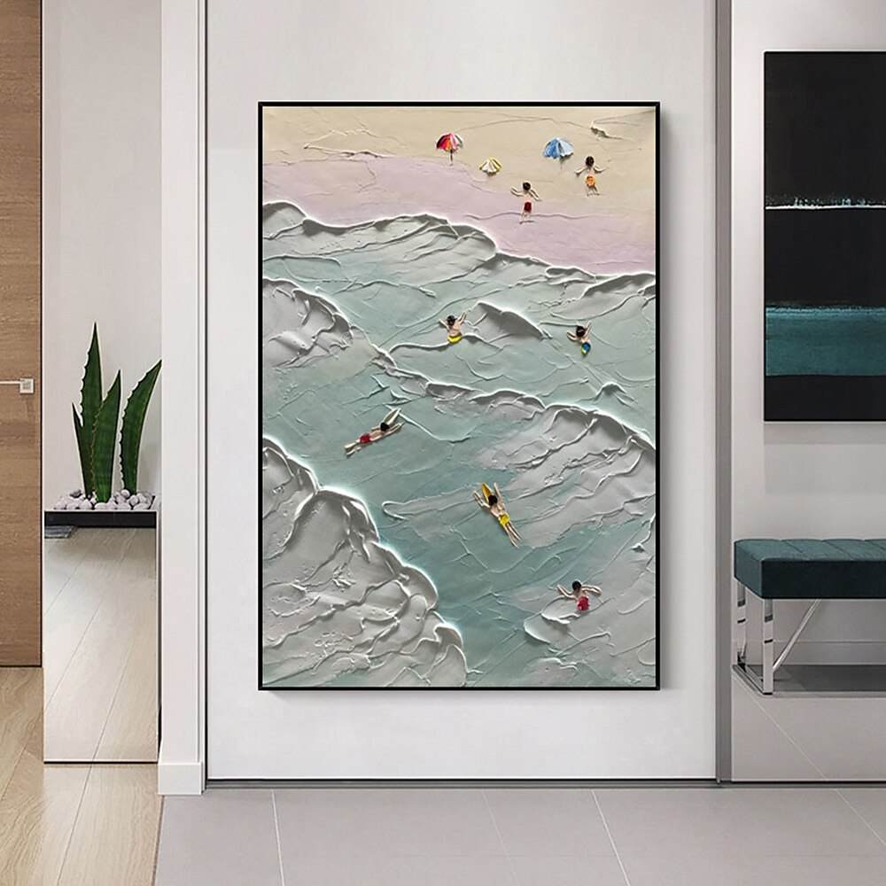 هانغ رسمت النفط الطلاء رسمت باليد عمودي تجريدي مناظر طبيعية الحديث بدون إطار داخلي 2025 - $83.99 –P4