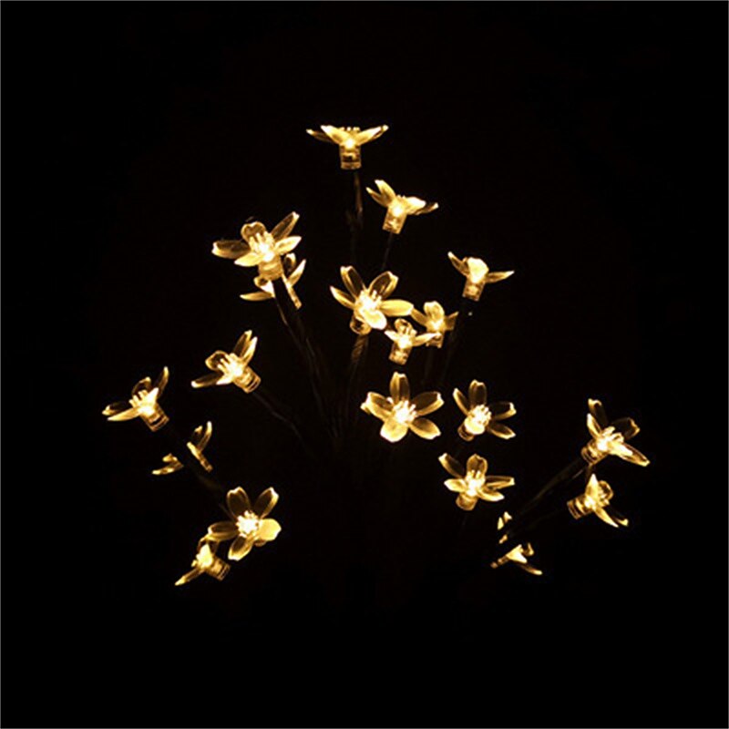 2 pezzi di luce solare per esterni a forma di fiore di ciliegio, colore bianco caldo, luce multicolore del 2026 a $53.99 –P13