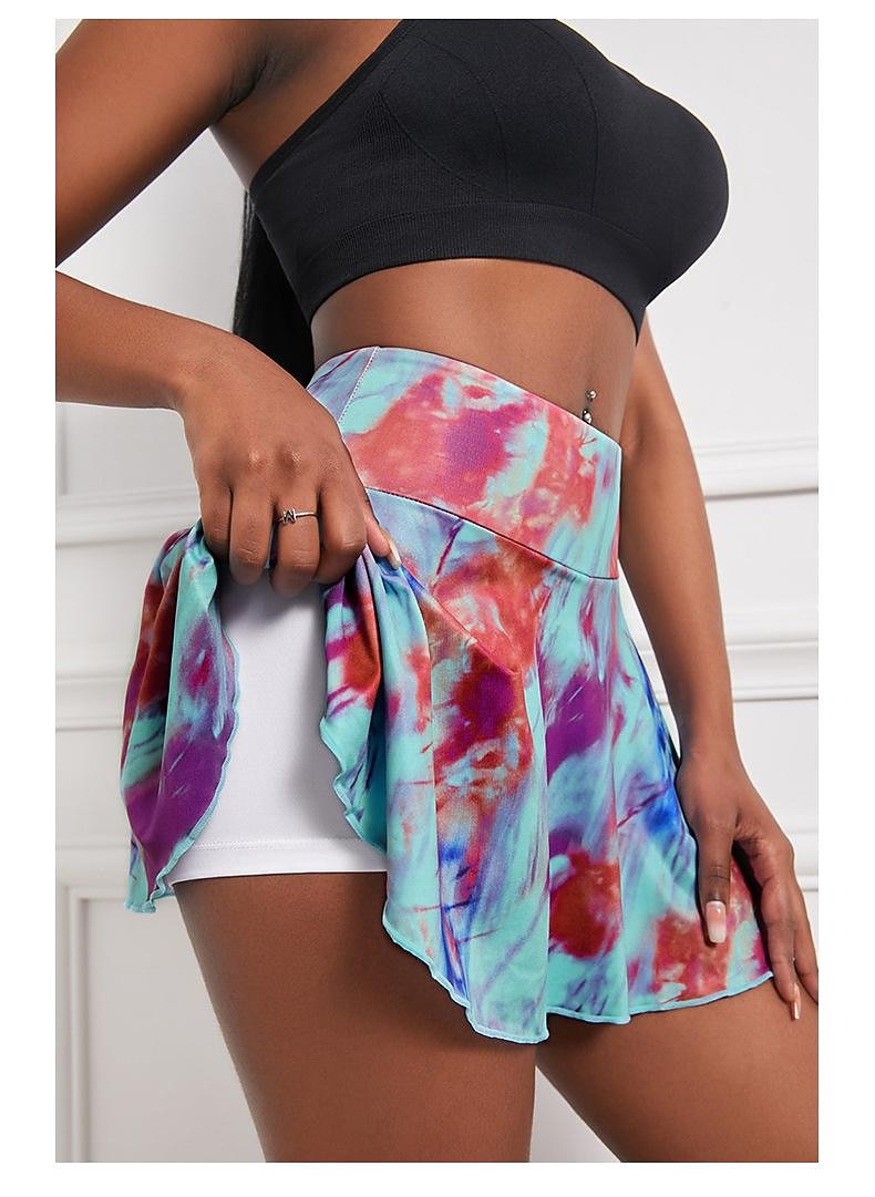 Women's Tennis Skirts Yoga Skirt 2 in 1 Lightweight Yoga Fitness Pilates Skort Pink Blue Purple Sports Activewear Stretchy Slim 2025 - $22.99 –P1