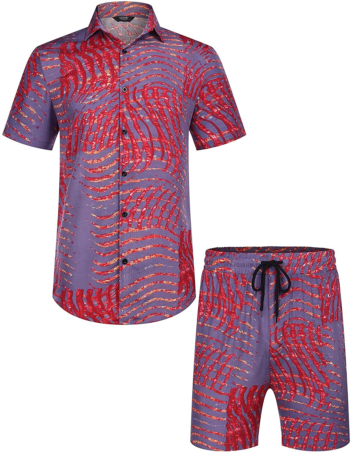 Men's Floral Graphic Tropical Flowers 2pcs Shirts Sets Summer Hawaiian Shirt Short Sleeve Short Pants Turndown Designer Beach Vacation Casual Daily 3D Summer Silver Red / White Green / Black 2025 - $34.99 –P14