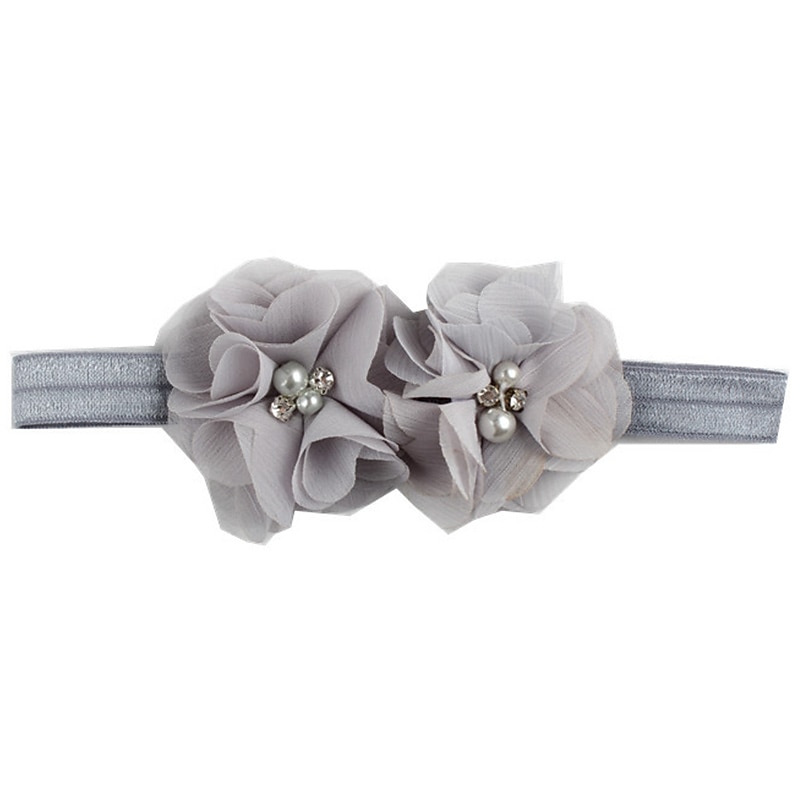 Kids / Toddler Girls' Fashion Baby Headband Two Hand-Stitched Chiffon Rhinestone Floral Headband Children's Flower Headband Hair Accessories 2026 - $2.99 –P4