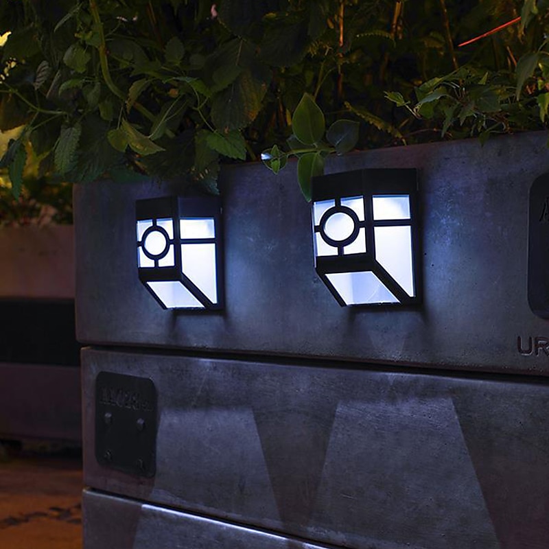 2 pz applique da parete per esterni led solare retro giardino luce impermeabile cortile illuminazione per giardino balcone recinzione decorazione paesaggio lampione del 2025 a $11.99 –P9