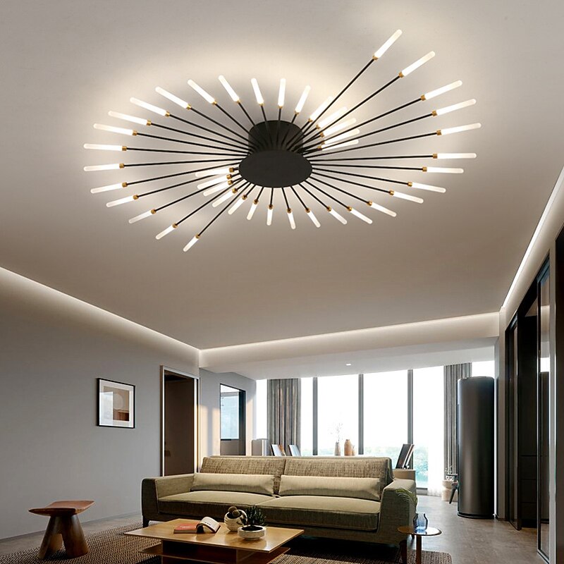 128 cm-es klaszteres mennyezeti lámpák led 42 fényes nordic stílusú fém festett felületek modern 220-240V 2025 - $394.79 –P8