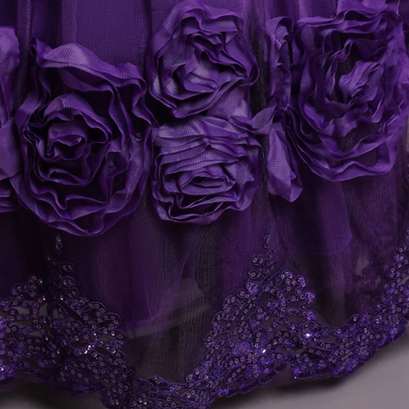 Infantil Pouco Para Meninas Vestido Floral Tecido Vestido A Line Festa Espetáculo Com Transparência Laço Branco Roxo Vinho Assimétrico Sem Manga Princesa Doce Vestidos Primavera Verão Normal 3-12 anos de 2025 por $65.99 –P10