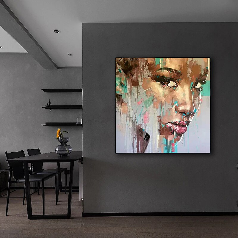 Hang-Painted öljymaalaus Maalattu Neliö Abstrakti Ihmiset Nykyaikainen Moderni Ilman Inner Frame  (ei kehystä) 2025 - $97.99 –P6