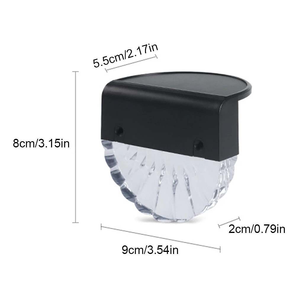 2/4 sztuk światła słonecznego ogrodzenia zewnętrzne oświetlenie pokładowe ciepły biały wodoodporny rgb 2 tryby oświetlenie ogrodowe willa dekoracja patio krajobraz ogrodzenia światła schodowe 2026 - $35.99 –P7