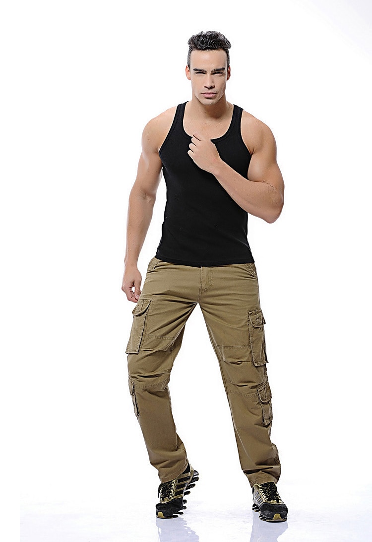 Herren Cargohosen Wanderhosen Arbeitshosen Tarnung Sommer Frühling Winter Außen Ripstop Multi-Pocket Weich Verschleißfestigkeit Hosen Unterteile Schwarz Armeegrün Baumwolle Arbeit Jagd Angeln 28 29 2026 - $46.99 –P8