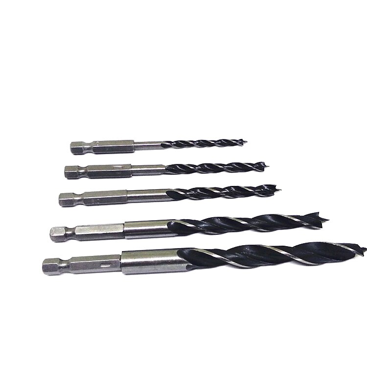 5 stks quick change hex schacht hcs twist boor drie fluiten hardware set 4mm 5mm 6mm 8mm 10mm hout diy gereedschap 2025 - $7.99 –P8