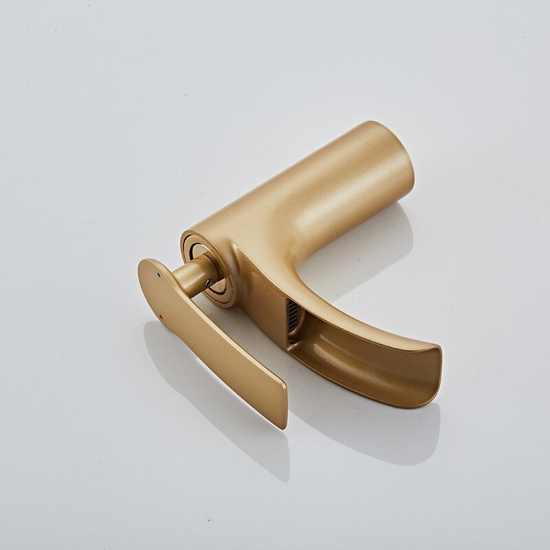 Bathroom Sink Faucet - Waterfall Electroplated Centerset Single Handle One HoleBath Taps 2025 - $97.99 –P8
