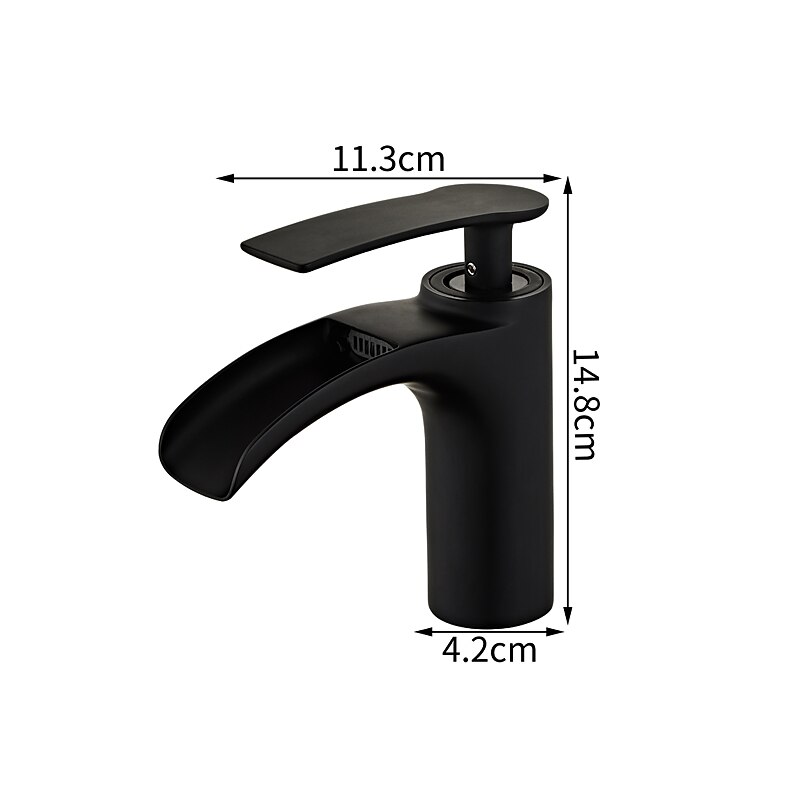Bathroom Sink Faucet - Waterfall Electroplated Centerset Single Handle One HoleBath Taps 2025 - $97.99 –P2