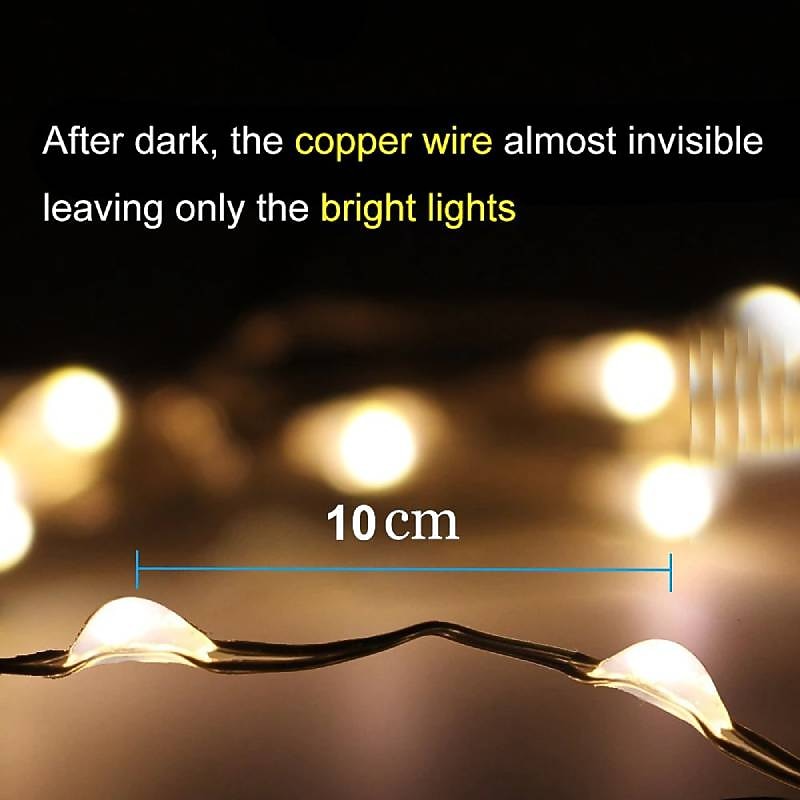 Elegant Wedding Party Reception 20M 200LED Solar LED Fairy String Lights - Copper Wire Outdoor Garden, Patio Decoration with 8 Modes Waterproof for Birthday and Holiday 2026 - $30.99 –P4