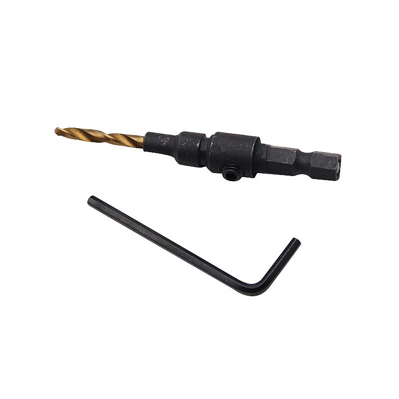 5 יחידות מקדחי hss 1/4 שוק משושה שקוע שקוע כלי טפח לעיבוד עץ חור פיילוט גודל #6 #8 #10 #12 #14 עם מפתח מפתח אחד 2025 - $11.99 –P1