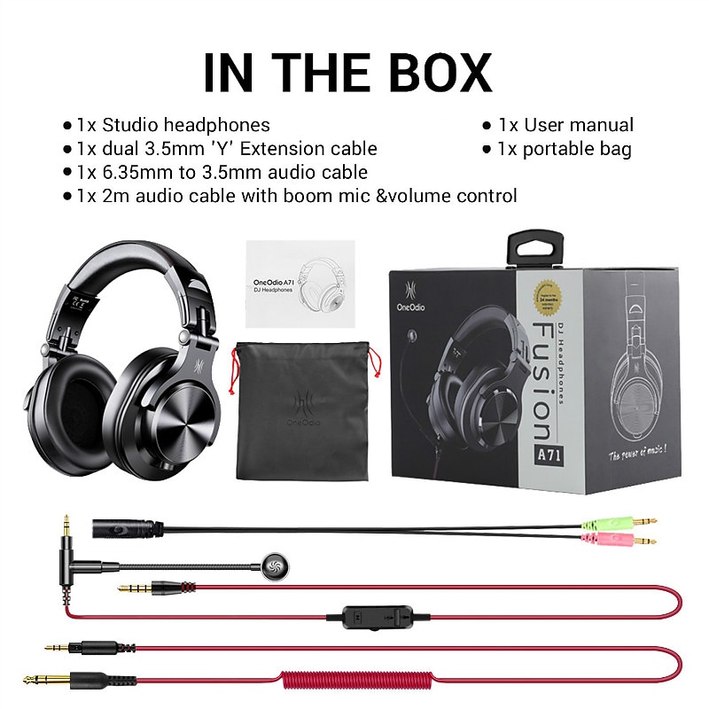 Oneodio A71 Wired Over Ear Headphone With Mic Studio DJ Headphones Professional Monitor Recording & Mixing Headset For Gaming 2025 - $46.99 –P13