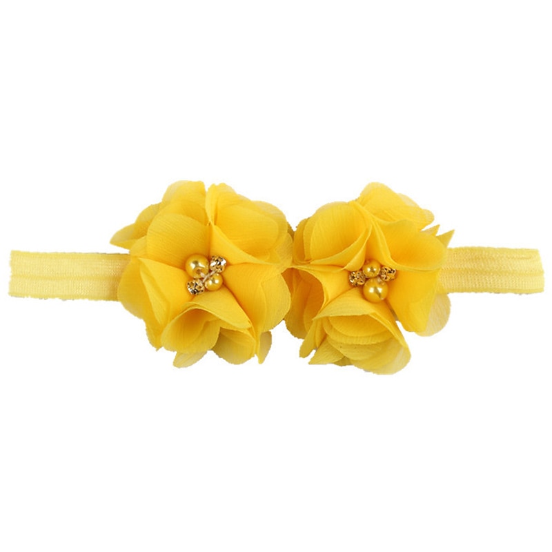 Kids / Toddler Girls' Fashion Baby Headband Two Hand-Stitched Chiffon Rhinestone Floral Headband Children's Flower Headband Hair Accessories 2026 - $2.99 –P10