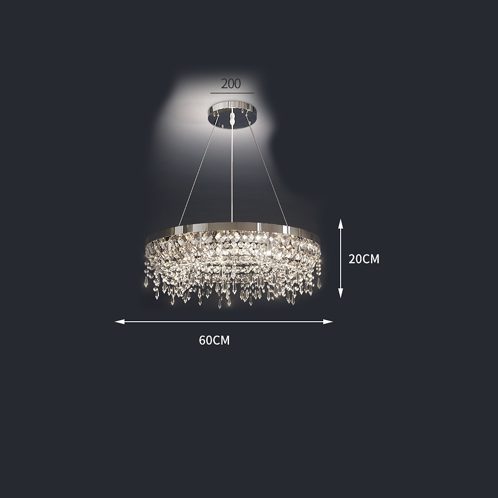 80 cm unikt design lysekrone hengelys led krystall nordisk stil stue soverom 220-240v 2025 - $859.89 –P5