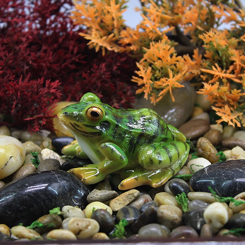 2 Pieces Cute Resin Frog Garden Statue Bonsai Flowerpot Decoration Props for Desk Outdoor Garden Sculpture Decor Ornament 2025 - $15.49 –P6