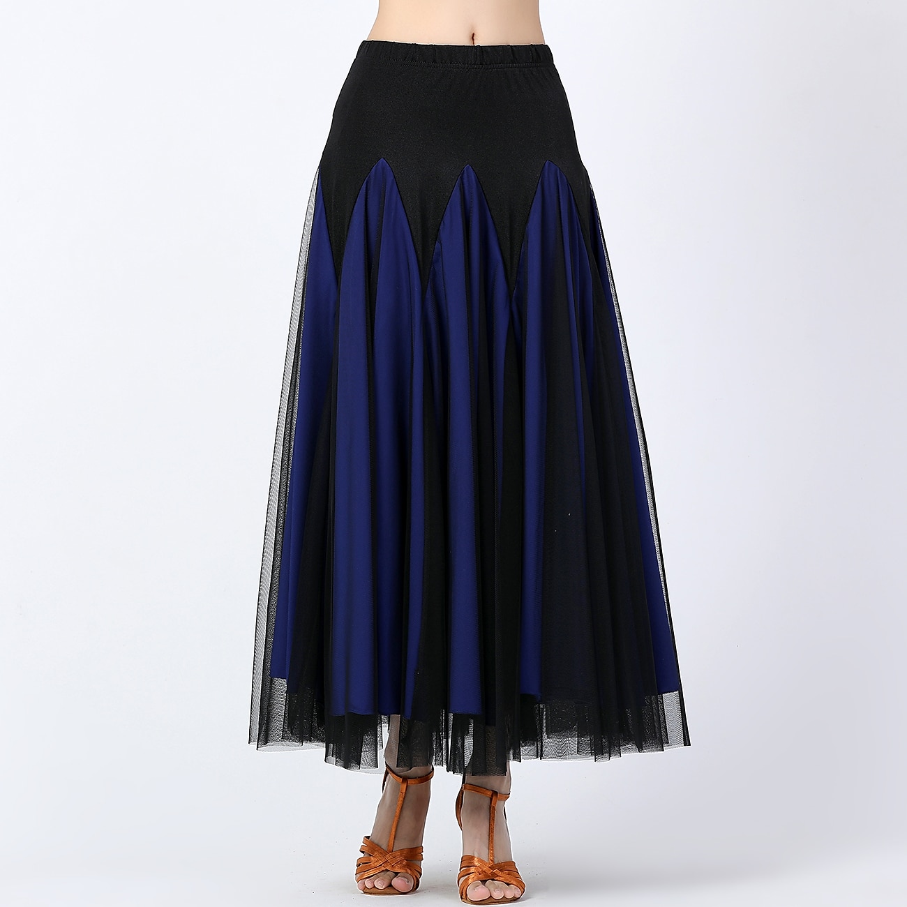 Standardní tance Sukně Sklady Barevně dělené Tyl Dámské Trénink Výkon Vysoký Tyl Polyester 2025 - $41.99 –P6