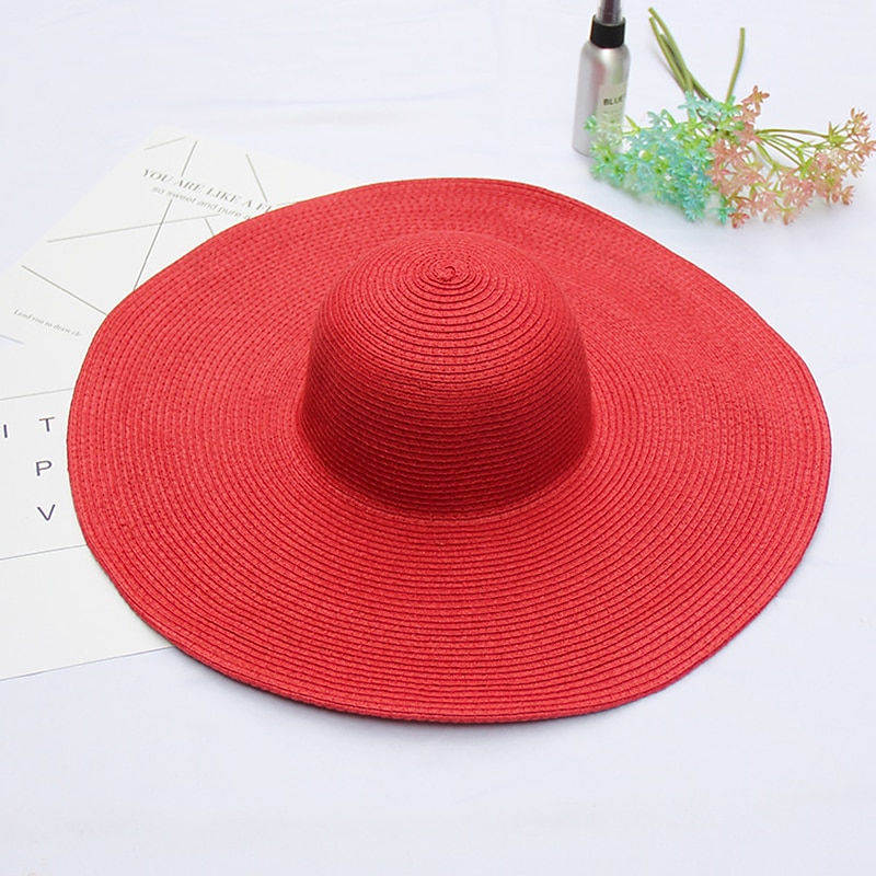 Klobouk Kentucky Derby Klobouky Sláma Slamák Sluneční klobouk Ležérní Dovolená Plážové Elegantní Retro styl S Sklady Čistá Barva Přílba Pokrývky Hlavy 2025 - $23.99 –P11