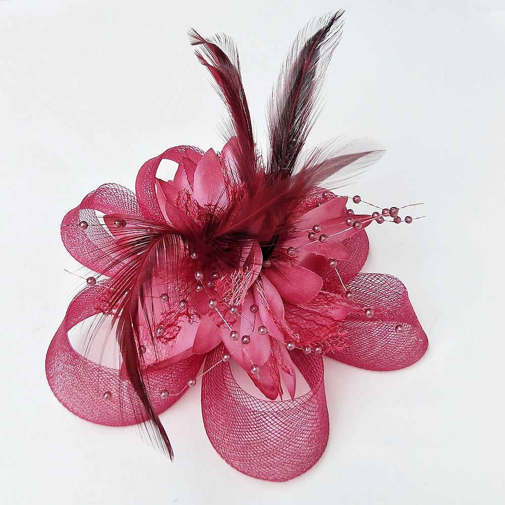Elegant Feather Net Fascinators Hats with Feathers Fur Floral 1PC Special Occasion Kentucky Horse Race Ladies Day Headpiece dress to impress Race Day Dress 2025 - $15.99 –P5