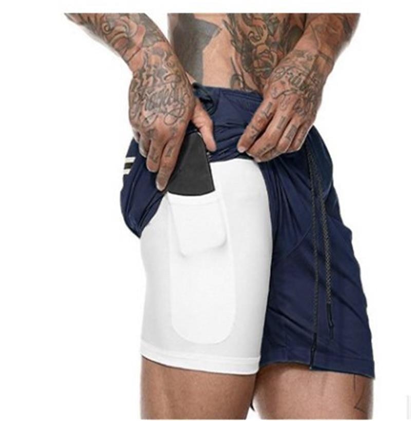 Men's Sports Outdoor Athletic Breathable Quick Dry Moisture Wicking 2 in 1 with Phone Pocket Liner Solid Colored Activewear Dark Grey Black Stretchy 2025 - $12.99 –P10