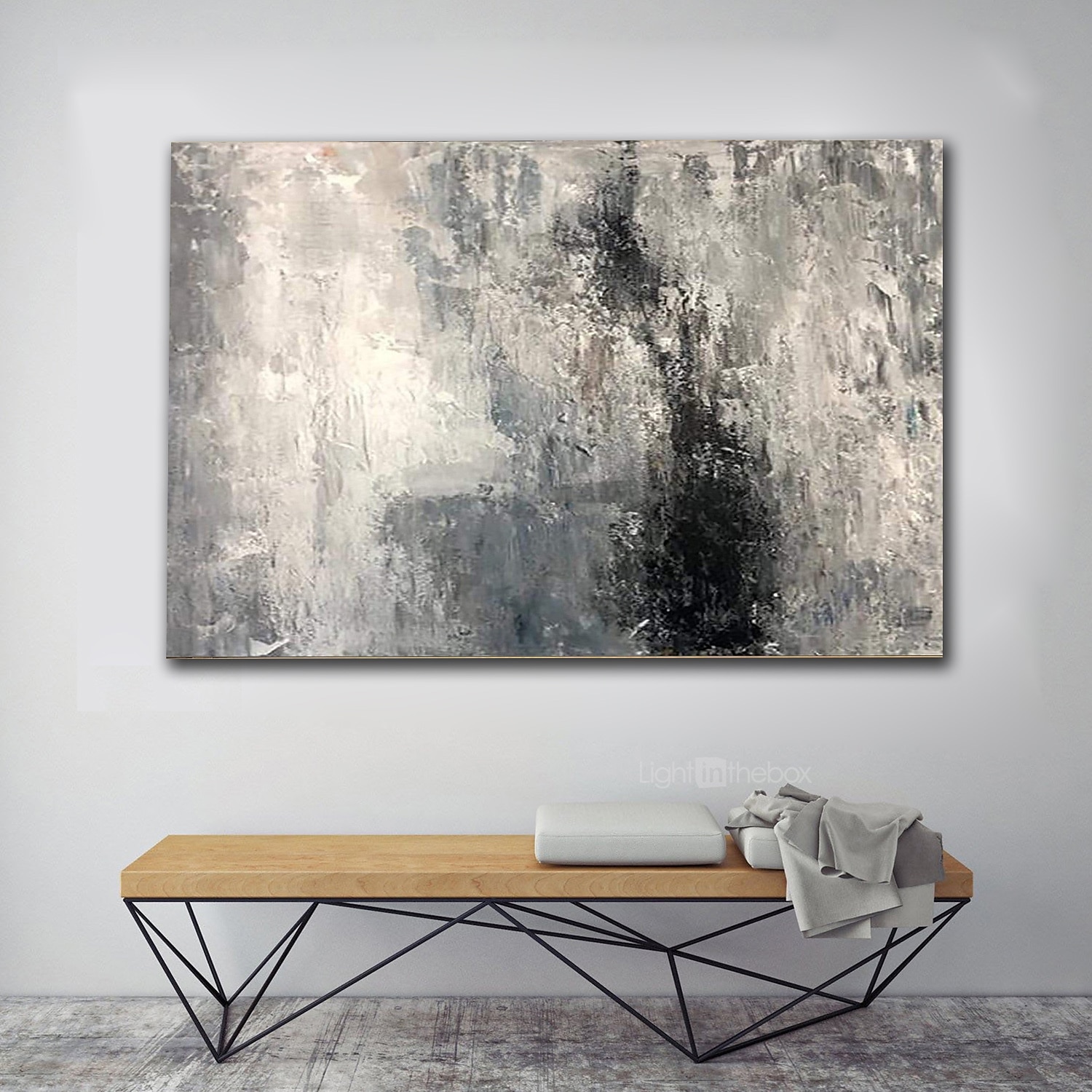 Hang-Painted öljymaalaus Maalattu Vaakatasoinen panoraama Abstrakti Maisema Moderni Ilman Inner Frame  (ei kehystä) 2025 - $122.99 –P2