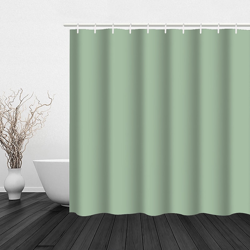 Sage Green Shower Curtain with Hooks Waterproof 180cm*180cm(70"*70")for Bathroom Liner Bath Decor Textured Fabric Shower Curtain Sets Machine Washable 2025 - $22.99 –P15