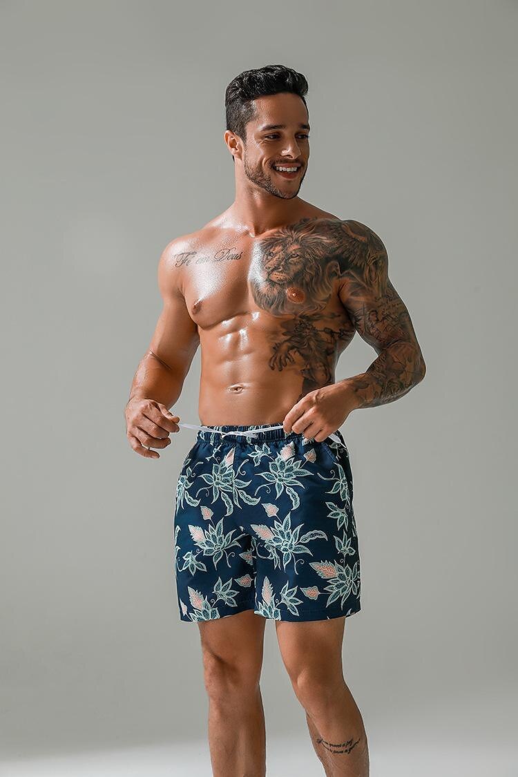 Homme Short de bain Short de Bain Natation Séchage rapide Poids Léger Short de bain Maillot de bain Avec poches Doublure en maille Cordon Natation Surf Plage Sports nautiques Imprimé Eté de 2025 ? $21.99 –P9