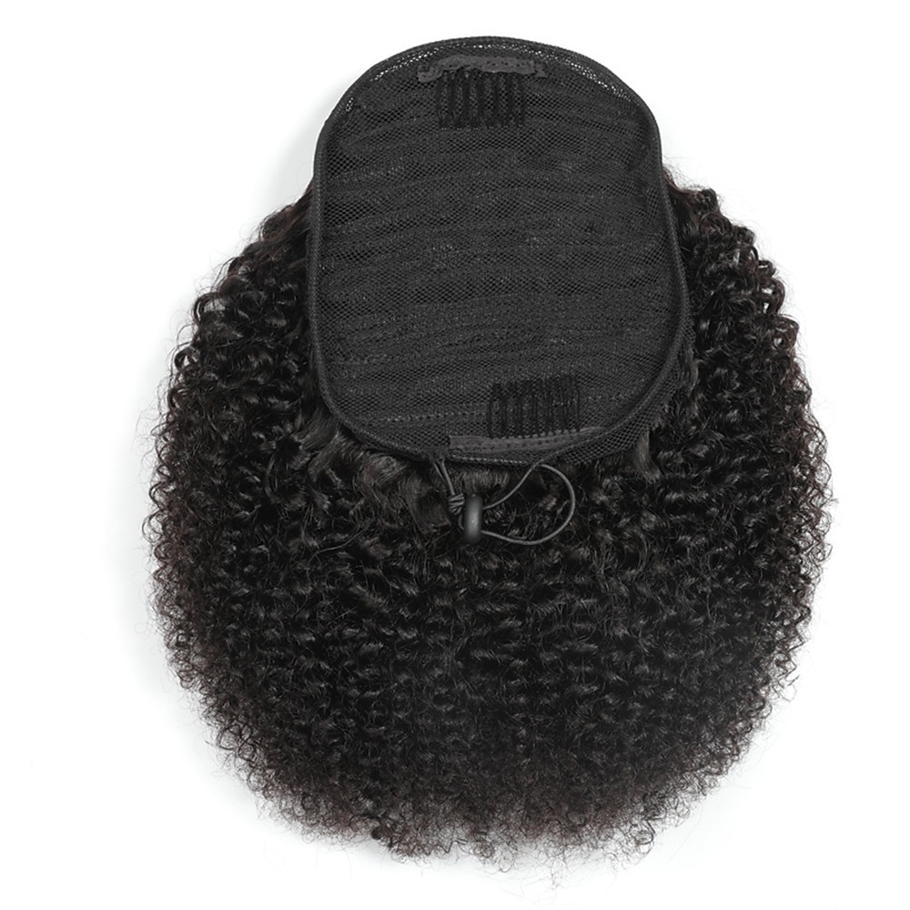 cheveux humains cordon queue de cheval pour les femmes noires 8a brésilienne vierge afro crépus bouclés 4b-4c perruque clip en queue de cheval extension une pièce de cheveux humains pièces naturel de 2025 ? $48.99 –P6