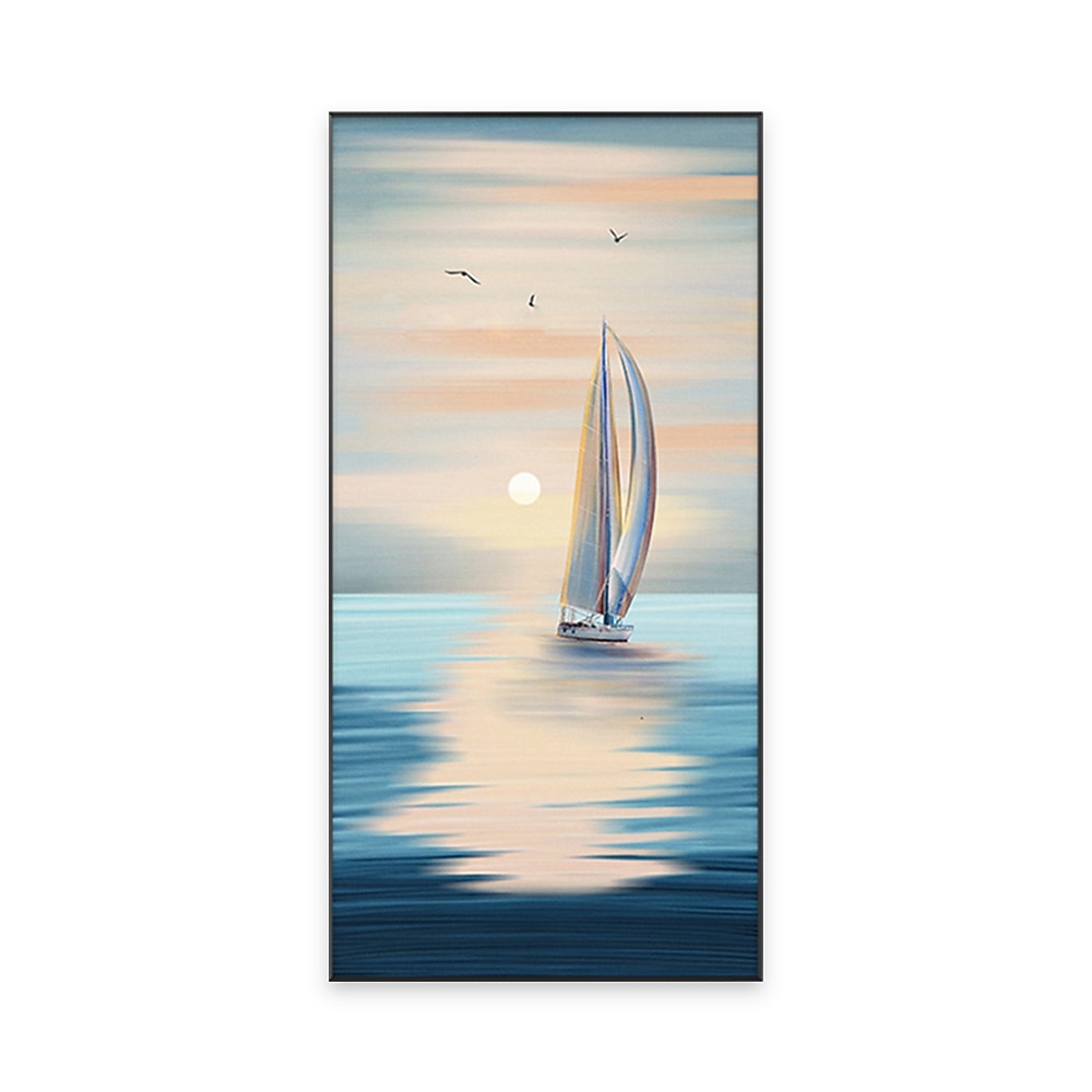 هانغ رسمت النفط الطلاء رسمت باليد عمودي مناظر طبيعية الحديث بدون إطار داخلي 2026 - $92.99 –P1