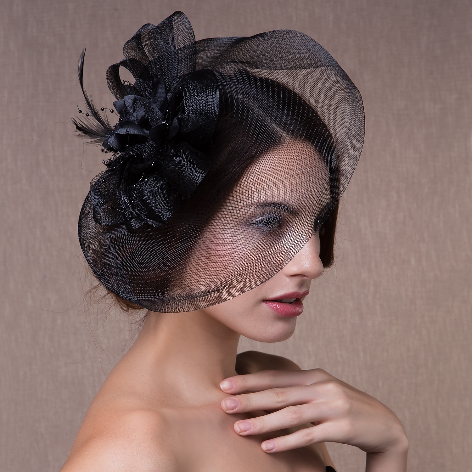 White Wedding Fascinator Tulle Beaded Organza Fascinators Hats Headwear Clip Vintage Elegant with  Feathers Fur Flower 1 Piece Kentucky Horse Race Tea Party Ladies Day Headpiece 2025 - $18.99 –P3