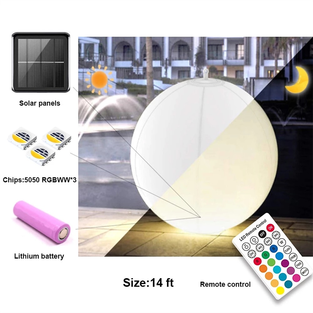 2pcs Solar Floating Pool Lights Outdoor Solar Garden Light Inflatable Floating Ball Light Waterproof Color Changing LED Night Lamp 2025 - $36.99 –P1