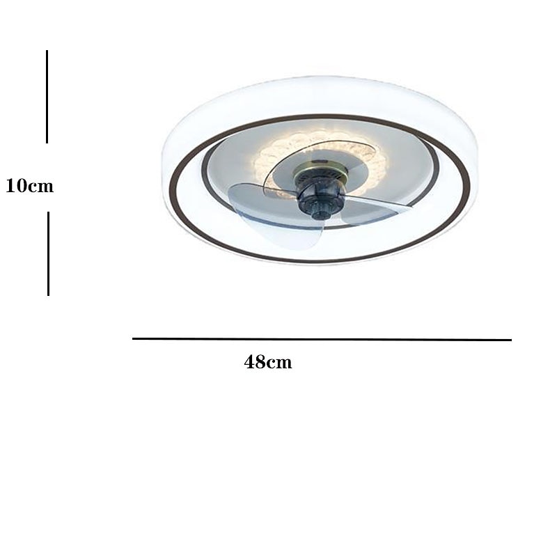 48 cm led plafondventilator licht plafondventilator metaal geschilderde afwerkingen modern 220-240v 2025 - $267.89 –P5