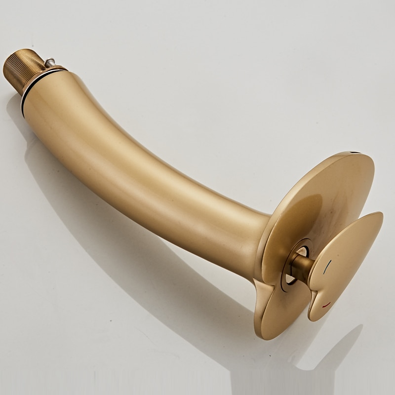 Grifo para lavabo de baño, manija en forma de corazón de cascada, grifos de baño de un solo mango con interruptor de agua caliente y fría 2025 - $129.99 –P4