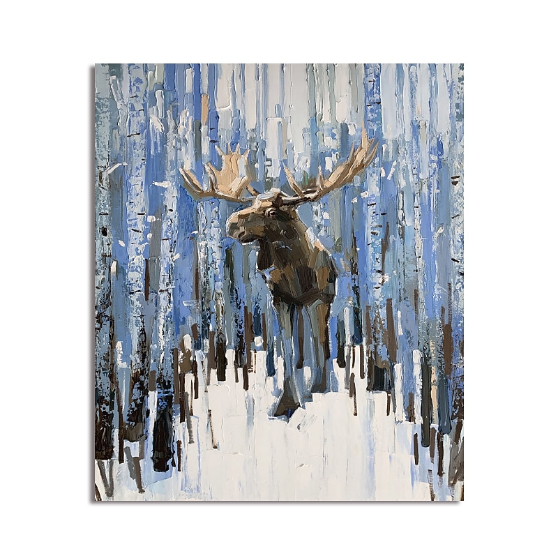 Oil Painting Hand Painted Vertical Animals Modern Rolled Canvas (No Frame) 2026 - $134.99 –P1
