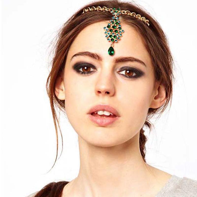 Kopfschmuck Kopf Kette Haar-Werkzeug Strass Aleación Hochzeit Party / Abend Retro Hochzeit Mit Kristall / Strass Kombination Kopfschmuck Kopfbedeckung 2025 - $6.99 –P3