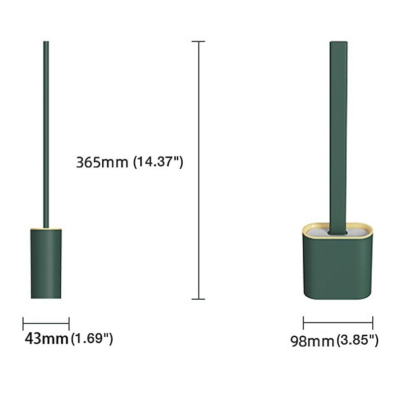 set di scopino e porta scopino in silicone, scopino flessibile rivoluzionario, scopino per WC da bagno per la pulizia profonda e set di supporti ad asciugatura rapida, manico lungo in plastica del 2025 a $6.99 –P2