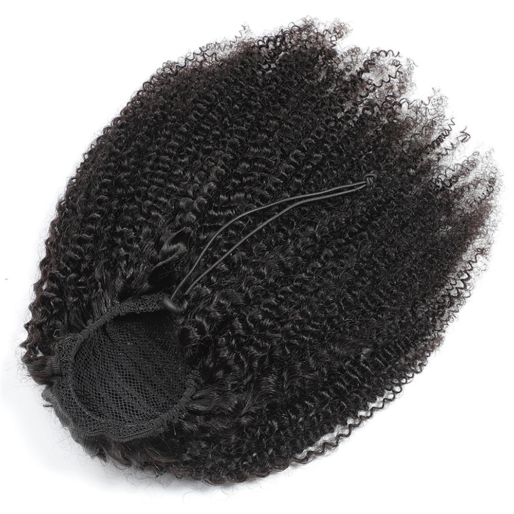 cheveux humains cordon queue de cheval pour les femmes noires 8a brésilienne vierge afro crépus bouclés 4b-4c perruque clip en queue de cheval extension une pièce de cheveux humains pièces naturel de 2025 ? $48.99 –P1