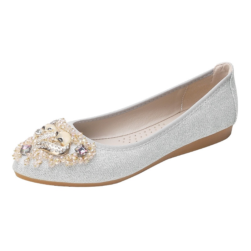 gold formal flats