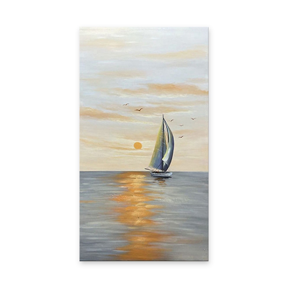 هانغ رسمت النفط الطلاء رسمت باليد عمودي مناظر طبيعية الحديث بدون إطار داخلي 2026 - $108.99 –P1
