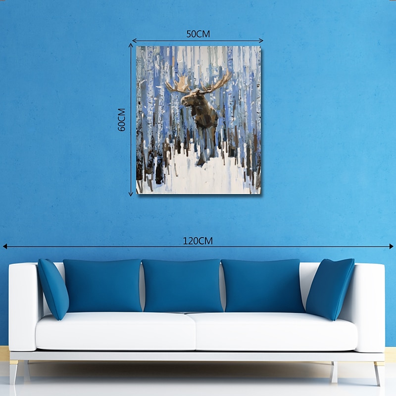 Oil Painting Hand Painted Vertical Animals Modern Rolled Canvas (No Frame) 2026 - $134.99 –P4