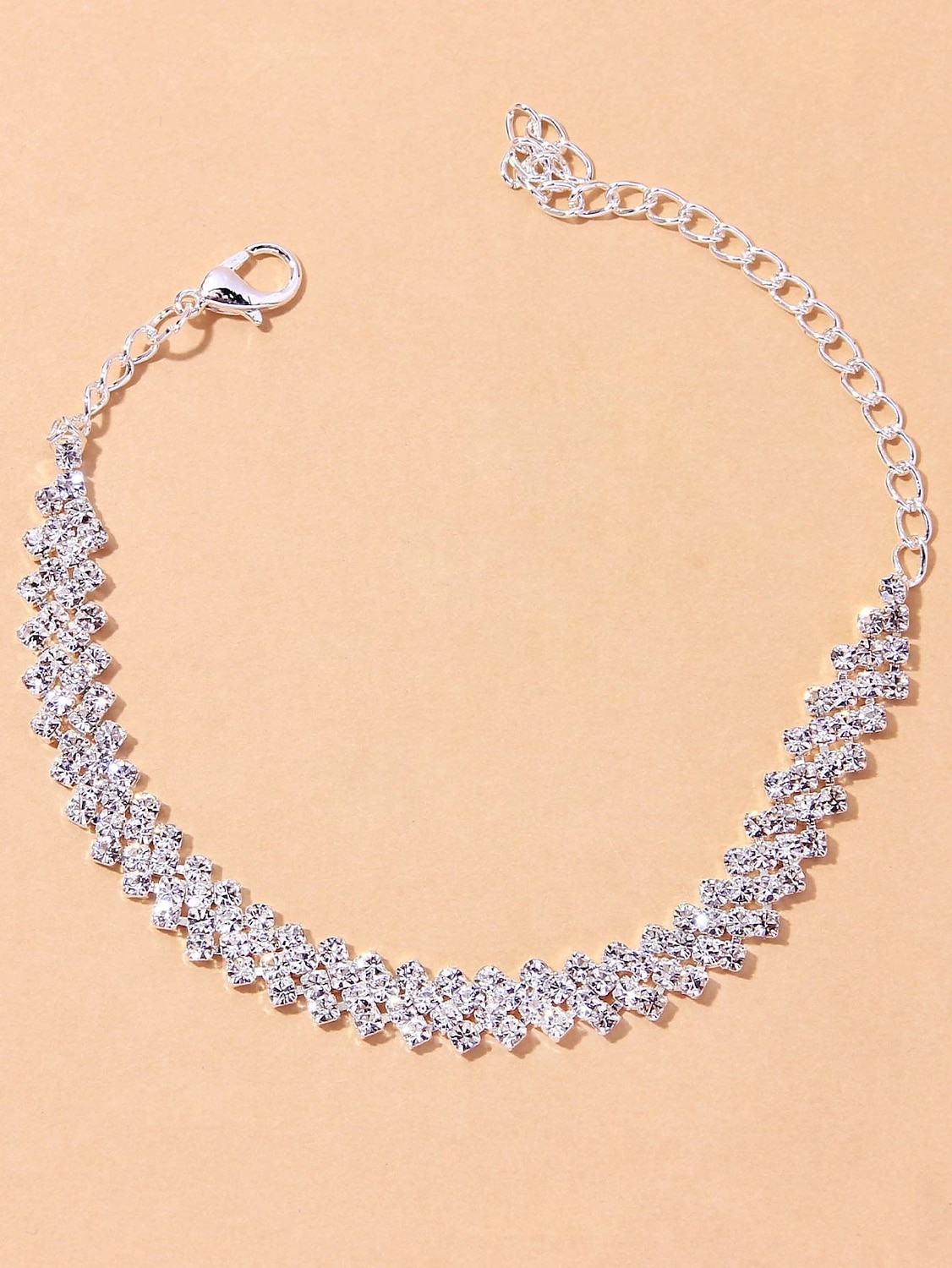 Fusskettchen Personalisiert Stilvoll Künstlerisch Damen Körperschmuck Für Formal Verabredung Klassisch Strass Eisen Gypsophila Silber 2025 - $6.49 –P6