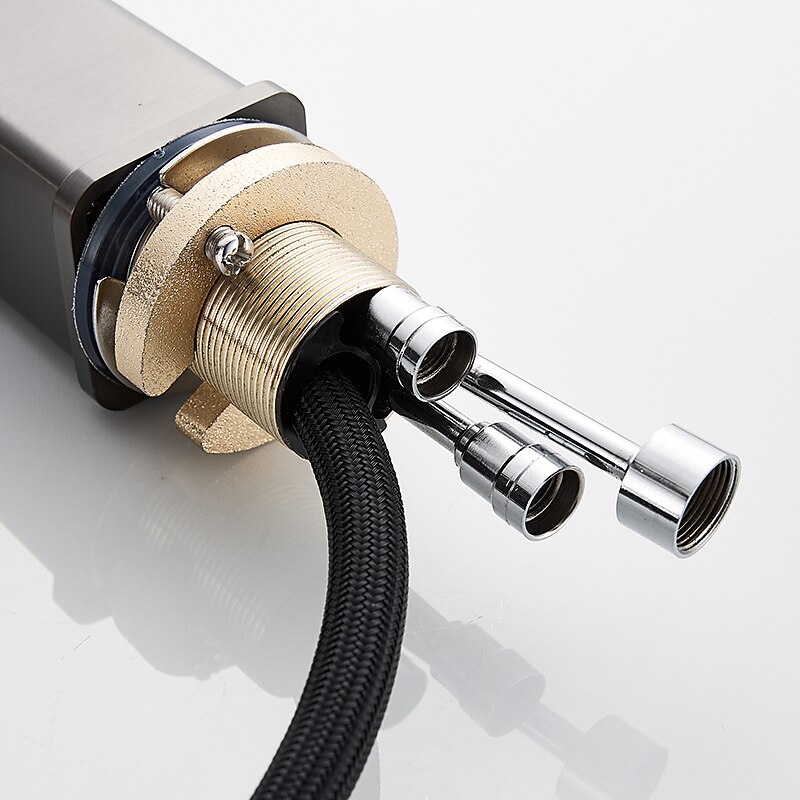 Bathroom Sink Faucet - Rotatable / Pull out / Classic Electroplated / Painted Finishes Centerset Single Handle One HoleBath Taps 2025 - $97.99 –P6