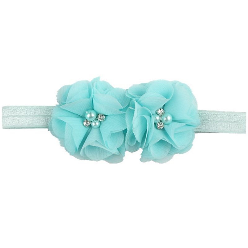 Kids / Toddler Girls' Fashion Baby Headband Two Hand-Stitched Chiffon Rhinestone Floral Headband Children's Flower Headband Hair Accessories 2026 - $2.99 –P9