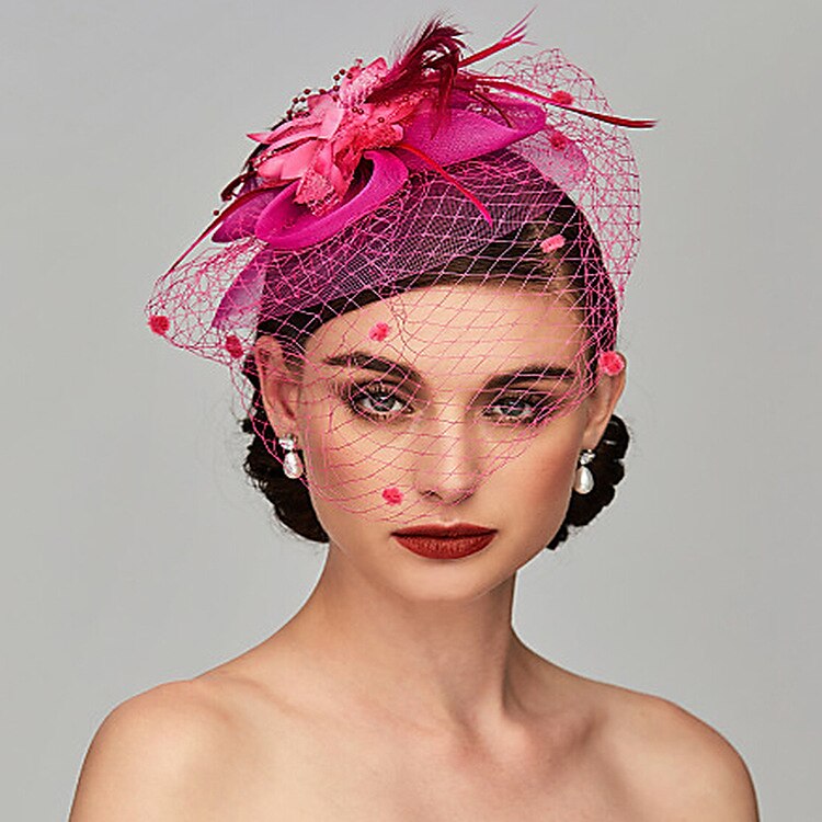 Retro / vintage 1950-tallet 1920-tallet Hodeplagg Party-kostyme Fascinator-hatt Dame Maskerade Fest / aften Utdrikningslag Voksne Hodeplagg 2025 - $21.99 –P3