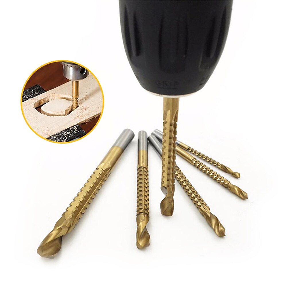 6pcs Electric Drill Bits Titanium Coated HSS Drill Saw Bits For Metal Milling Cutters For Wood Slotting 3/4/5/6/6.5/8mm 2025 - $10.99 –P7