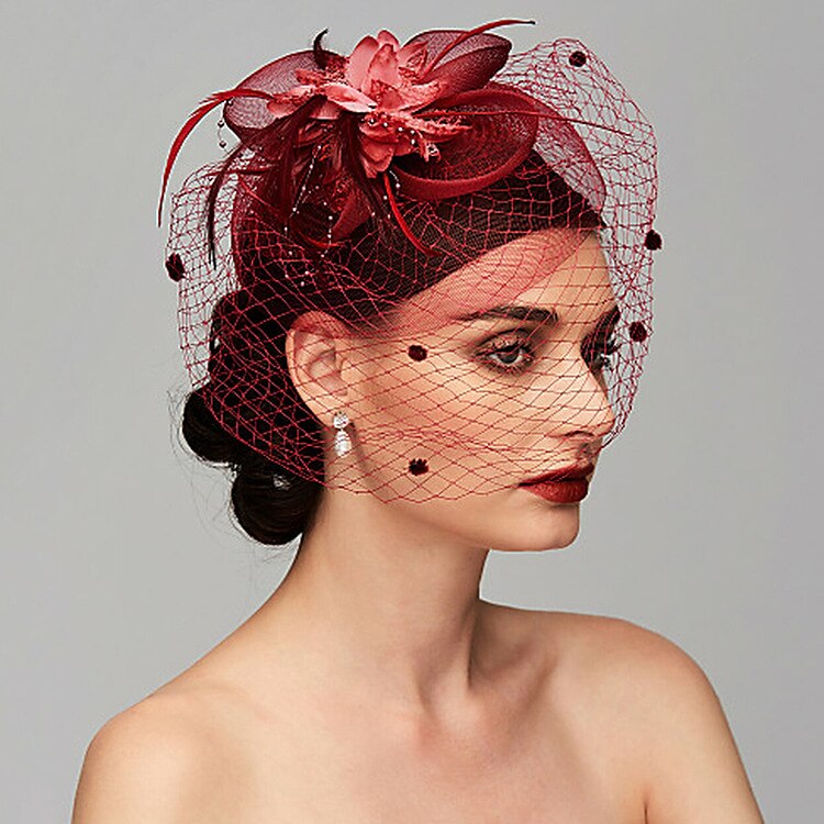 Retro / vintage 1950-tallet 1920-tallet Hodeplagg Party-kostyme Fascinator-hatt Dame Maskerade Fest / aften Utdrikningslag Voksne Hodeplagg 2025 - $21.99 –P7