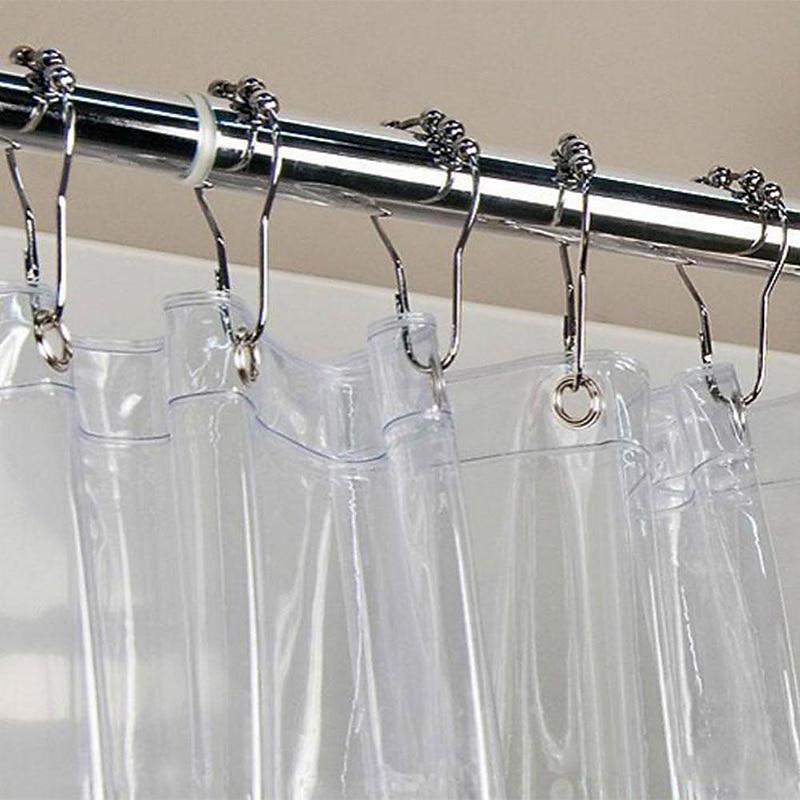 12 pcs Stainless Steel Curtain Hooks Bath Curtain Rollerball Shower Curtain Rings Hooks 5 Rollers Polished Satin Nickel Ball 2026 - $15.49 –P3