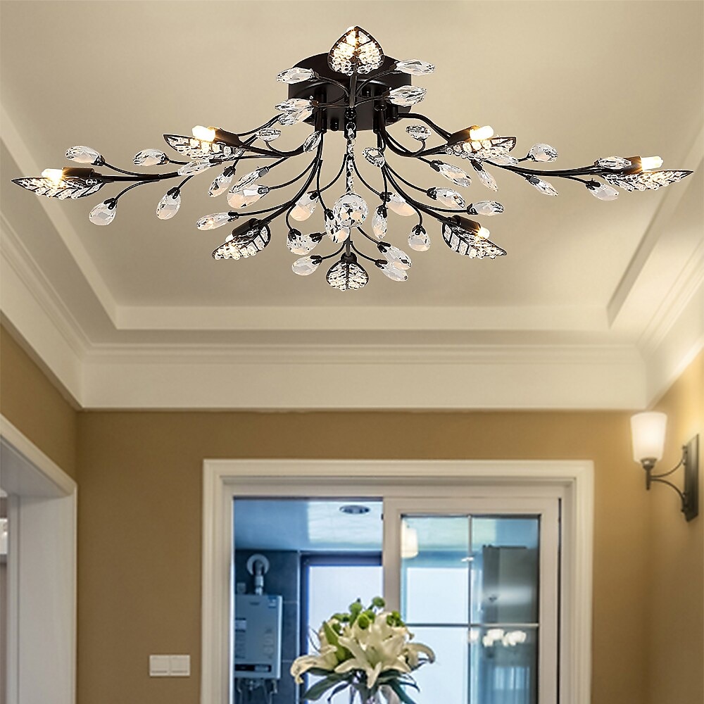 8 luzes de teto de 80 cm luzes de montagem embutida de cristal led acabamentos pintados de metal chique e moderno design artístico 200-240 v / 110-120 v / g9 de 2026 por $232.69 –P1